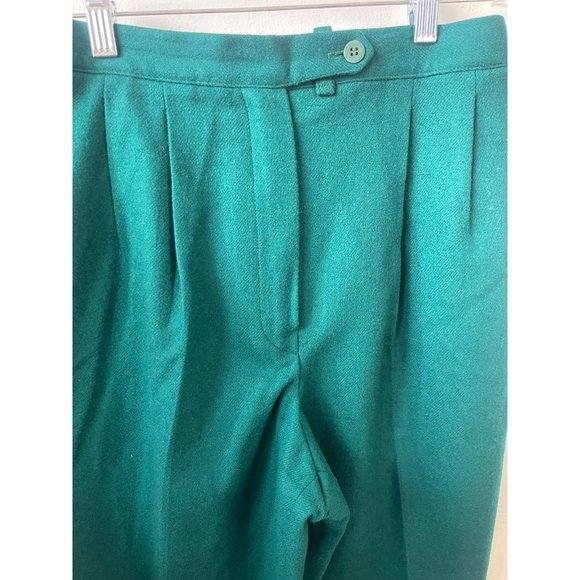 Vintage women’s hunter green size 10 Russ‎ 100% wool pants - Picture 2 of 9